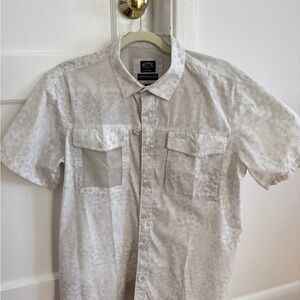 Billabong SPF Quick Dry Otis Carey White Casual Button Down Shirt